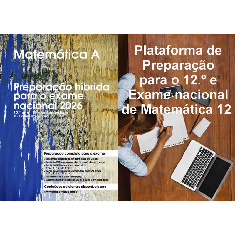 Livro + plataforma de Preparação para o 12.º e para o exame nacional de matemática A